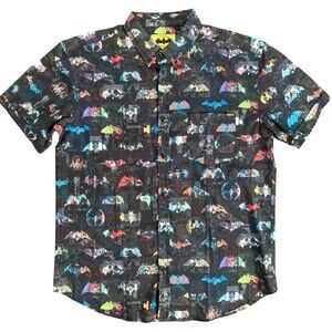 RSVLTS Batman Age of the Bat - Mens  Medium Short Sleeved Button Up Shirt